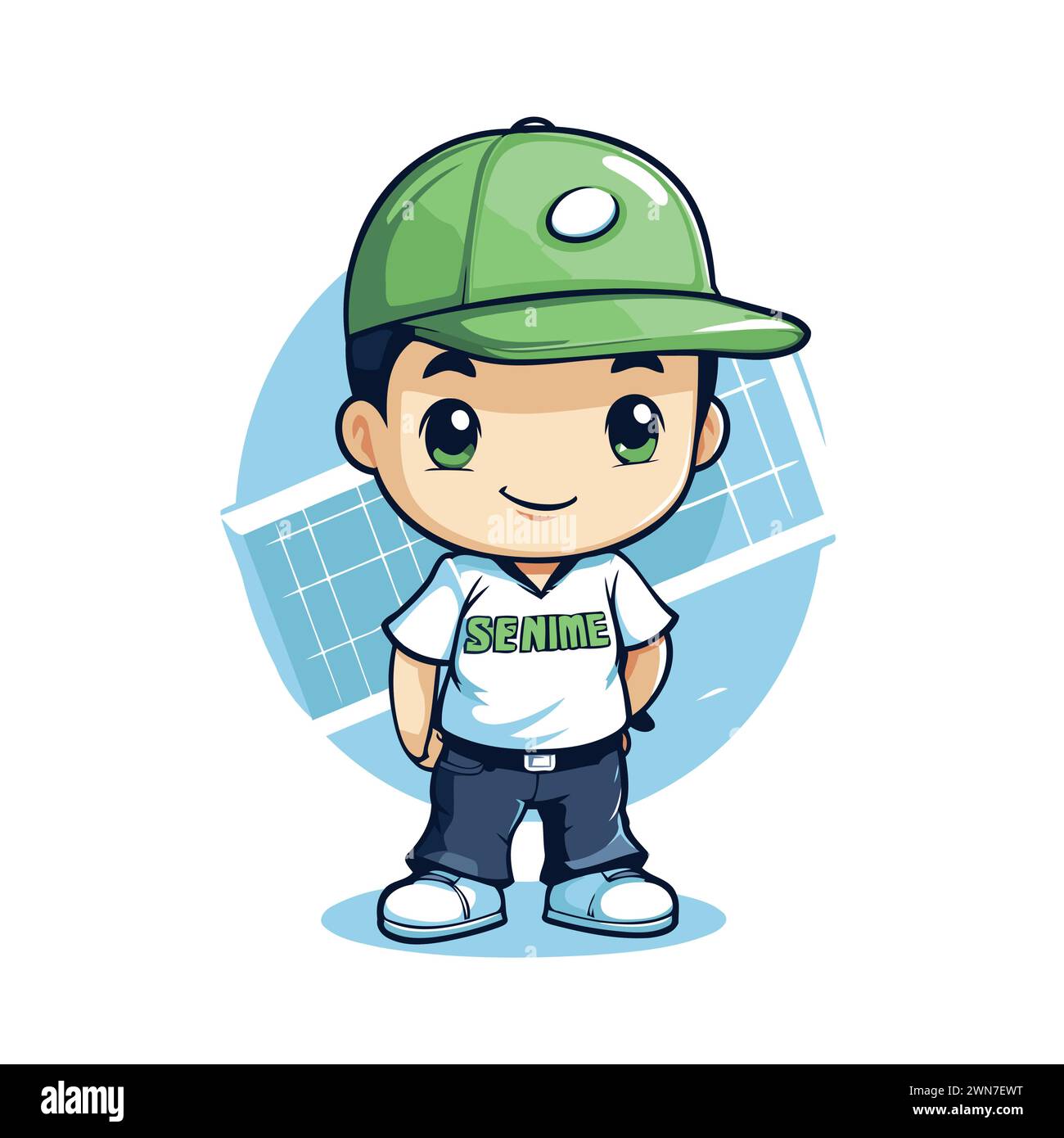 Boy in green Stock Vector Images - Alamy