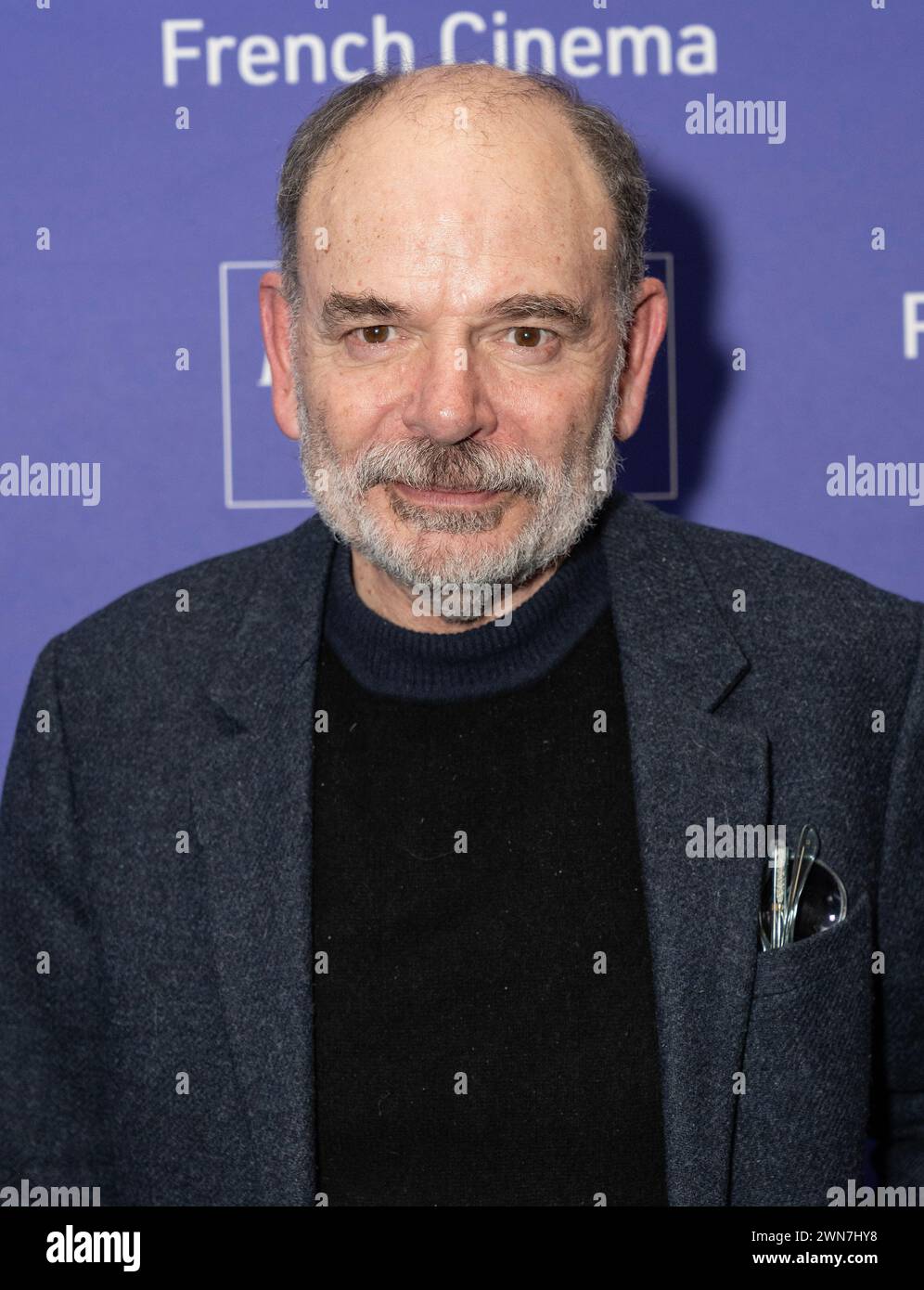 New York, USA. 29th Feb, 2024. Jean Pierre Darroussin attends the opening night of 29th Rendez-Vous With French Cinema Showcase at Walter Reade Theater in New York on February 29, 2024. (Photo by Lev Radin/Sipa USA) Credit: Sipa USA/Alamy Live News Stock Photo