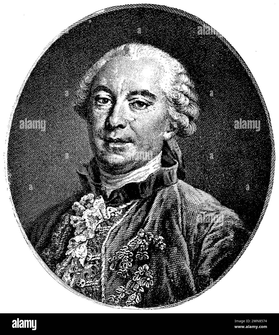 Georges-Louis Leclerc Buffon (1707-1788), French naturalist and author, ,  (evolution history book, 1894), Georges-Louis Leclerc Buffon (1707-1788), French naturalist and author, Georges-Louis Leclerc Buffon (1707-1788), naturaliste et écrivain français Stock Photo