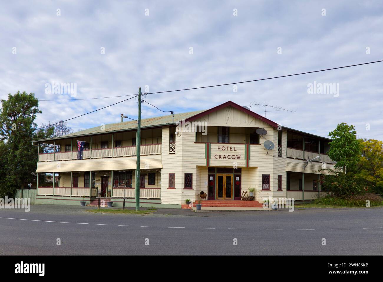 Historic Cracow Hotel at Cracow Queensland Australia Stock Photo