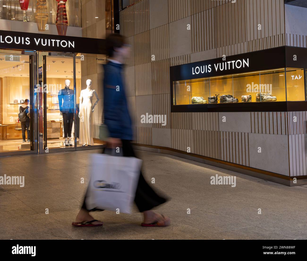Louis Vuitton, Hong Kong, China. Stock Photo