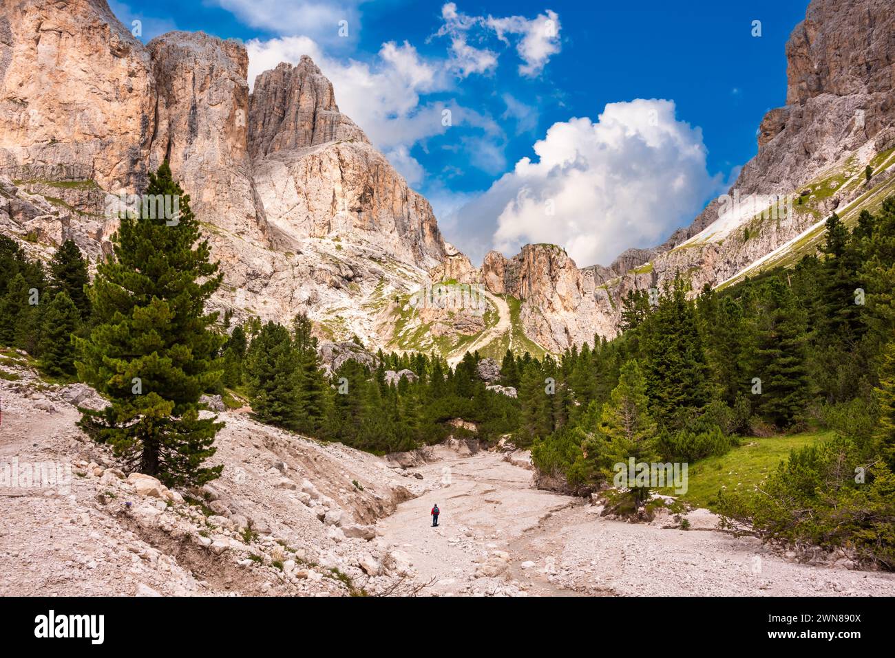Dolomite alps in Italy, high mountain panorama in summer Stock Photo ...