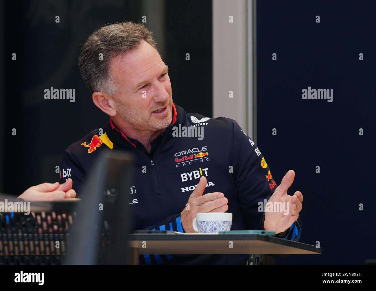Red Bull Racing team principal Christian Horner ahead of Practice 3 at ...