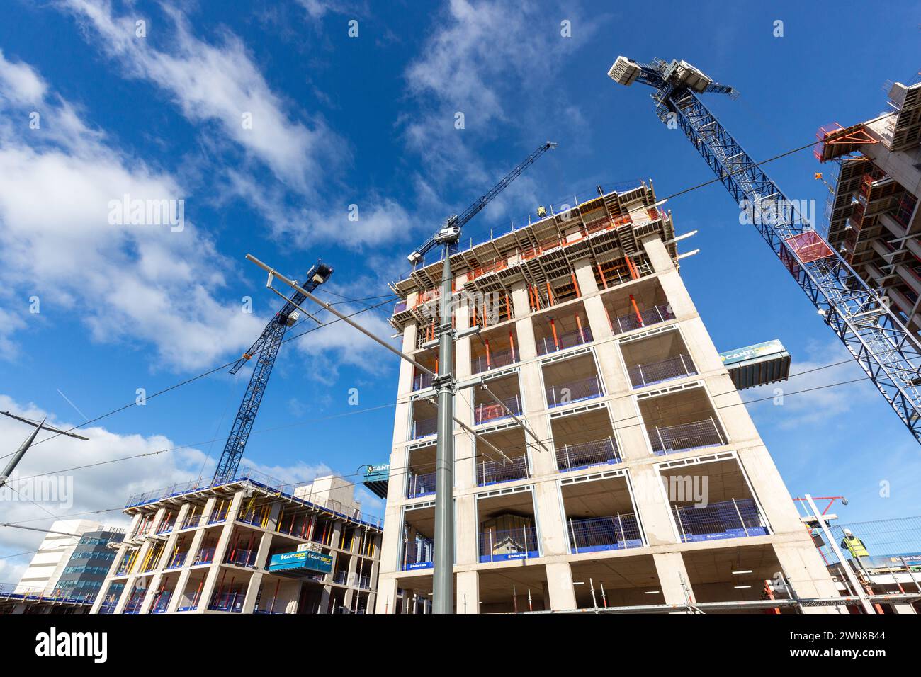 New flats being built along Ocean Drive Leith Stock Photo Alamy