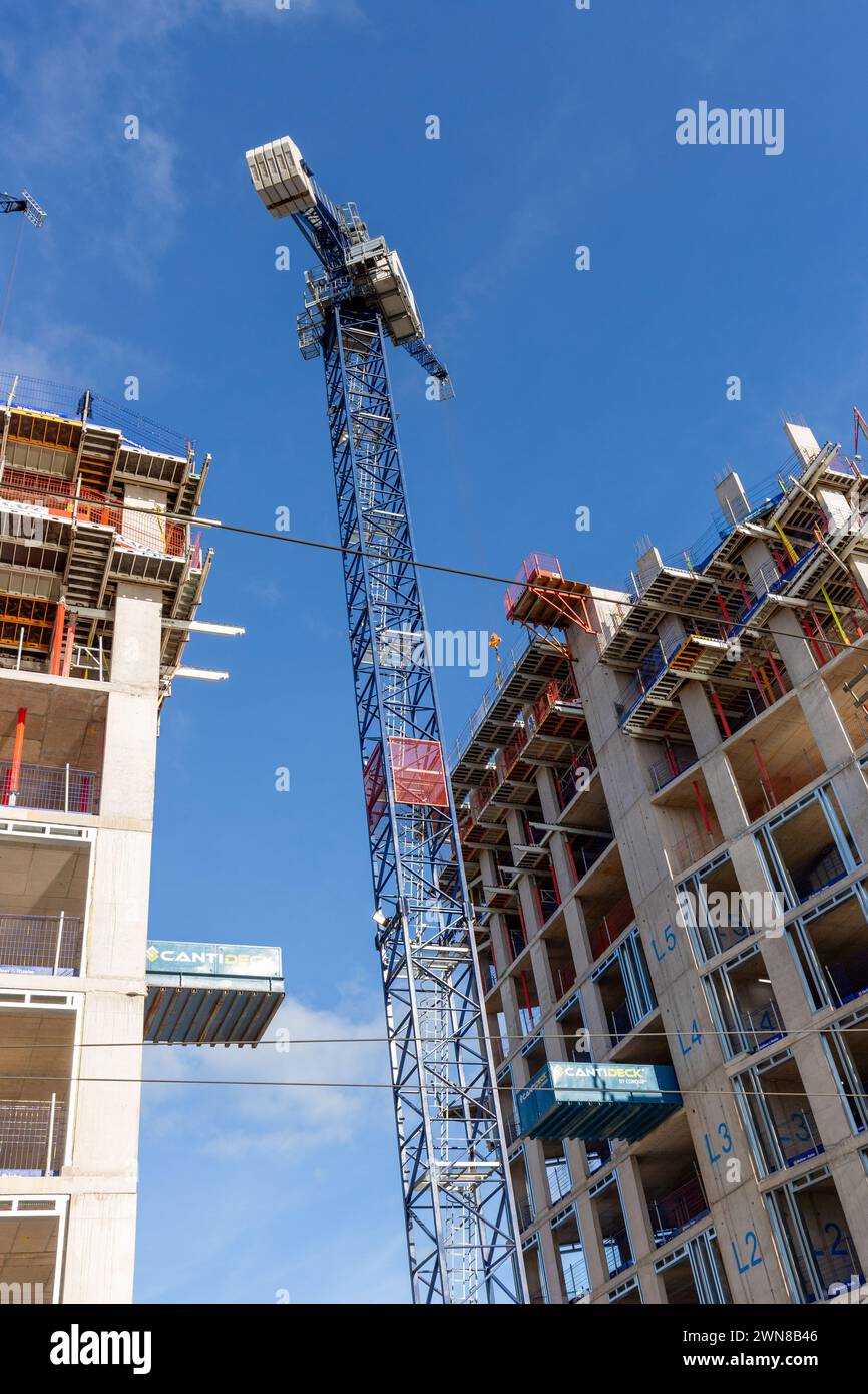 New flats being built along Ocean Drive Leith Stock Photo Alamy
