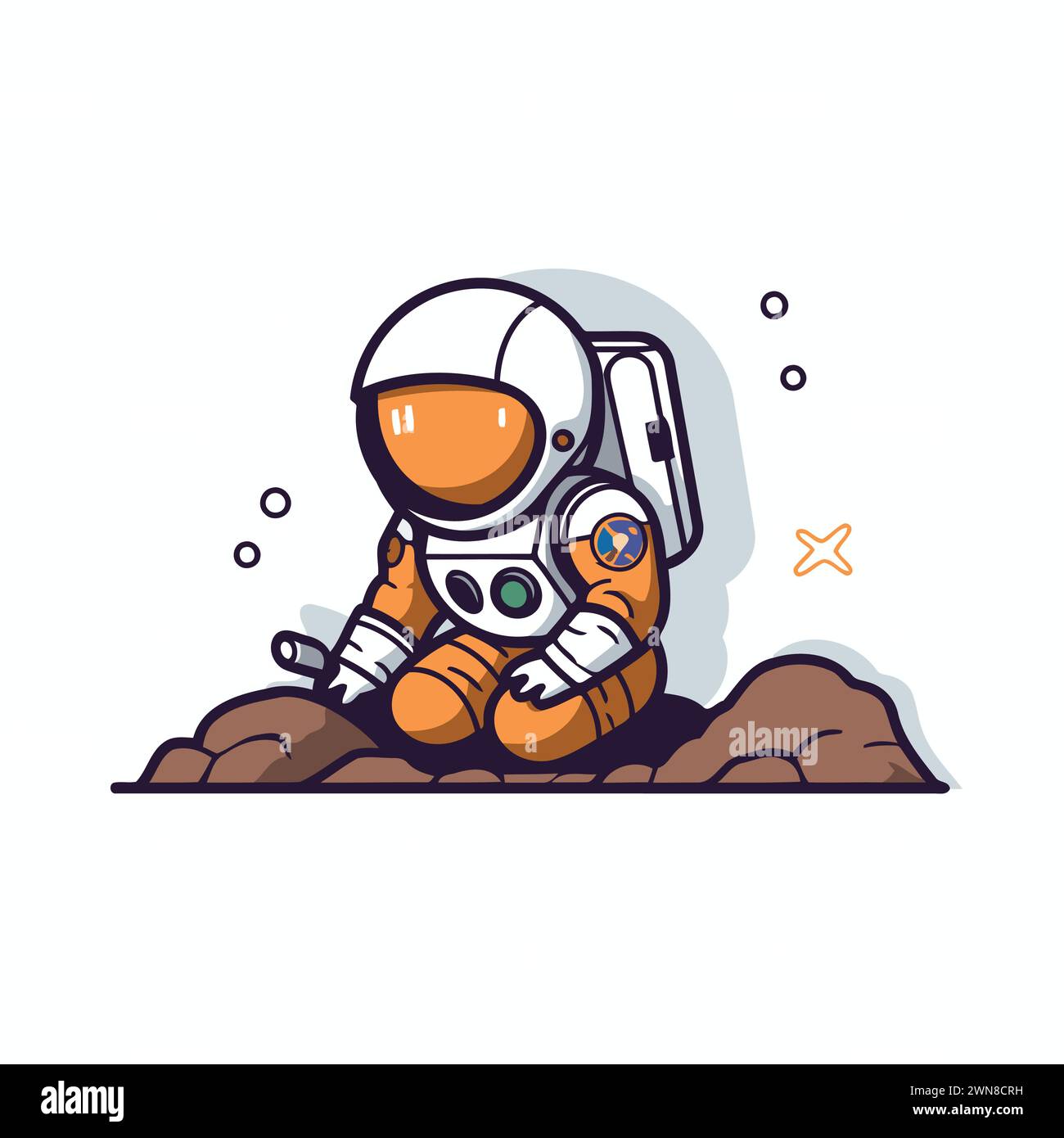 Astronaut in space suit. astronaut in spacesuit. vector illustration Stock Vector
