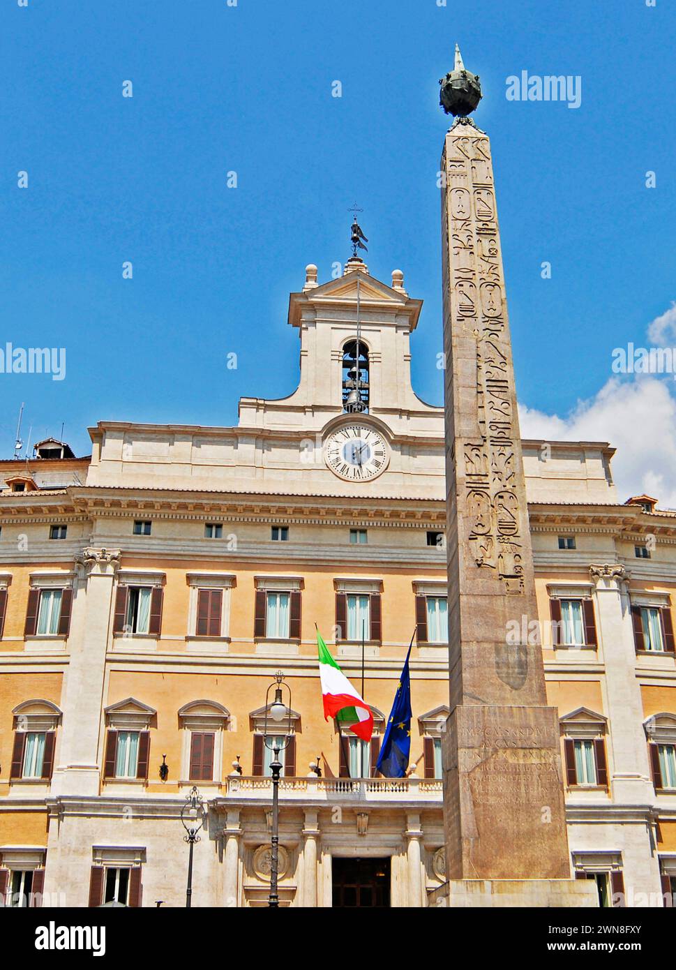 Palazzo Montecitorio, seat of  the Italian Parliament, Roma, Lazio, Italy Stock Photo