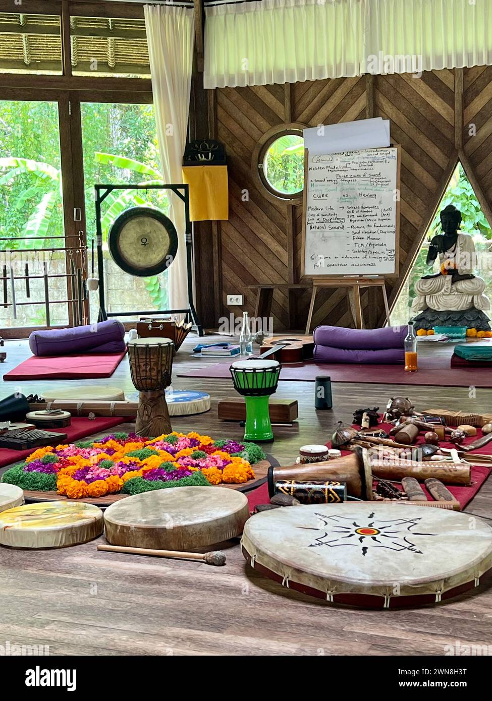 Ubud, Indonesia. 07th Feb, 2024. Various musical instruments used for