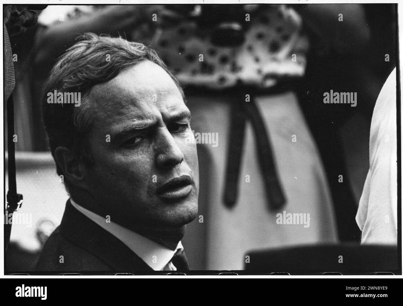 Portrait of American actor Marlon Brando 1960s Stock Photo