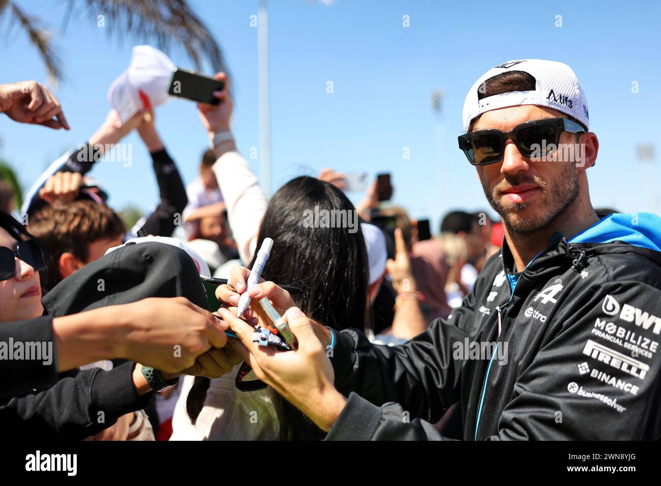 Pierre Gasly (FRA) Alpine F1 Team with fans. 01.03.2024. Formula 1
