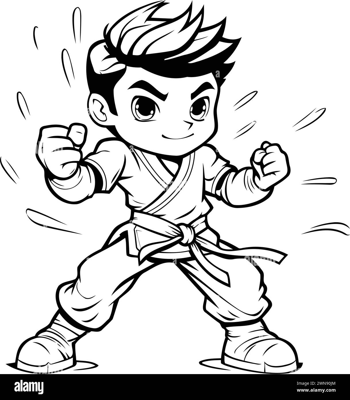 Kung fu vector vectors Black and White Stock Photos & Images - Alamy