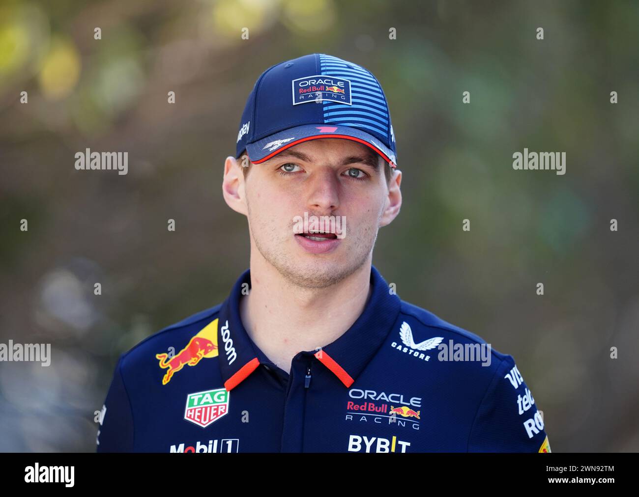 Red Bull Racing's Max Verstappen ahead of Practice 3 at the Bahrain