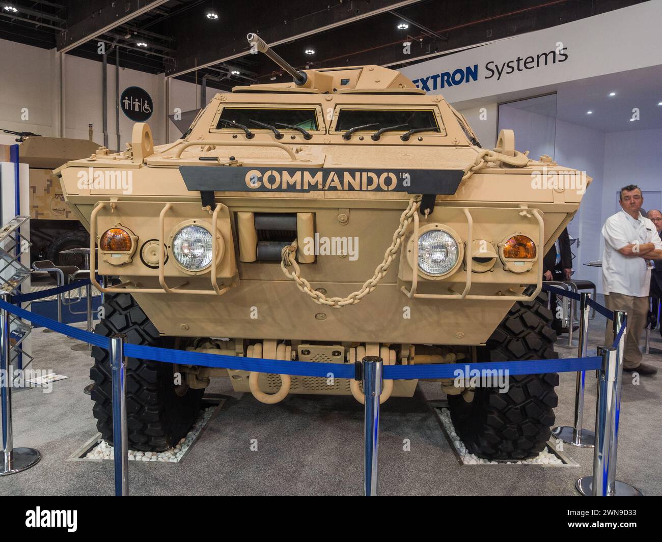 Abu Dhabi, UAE - Feb.25.2015: Textron Systems COMMANDO armored vehicle ...