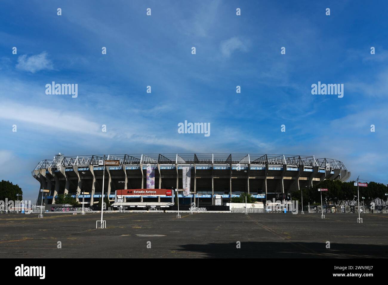 Estadio Azteca, Azteca Stadium, home of the Club America football club and venue for the opening match of the 2026 FIFA World Cup, Coyoacan, Mexico Stock Photo