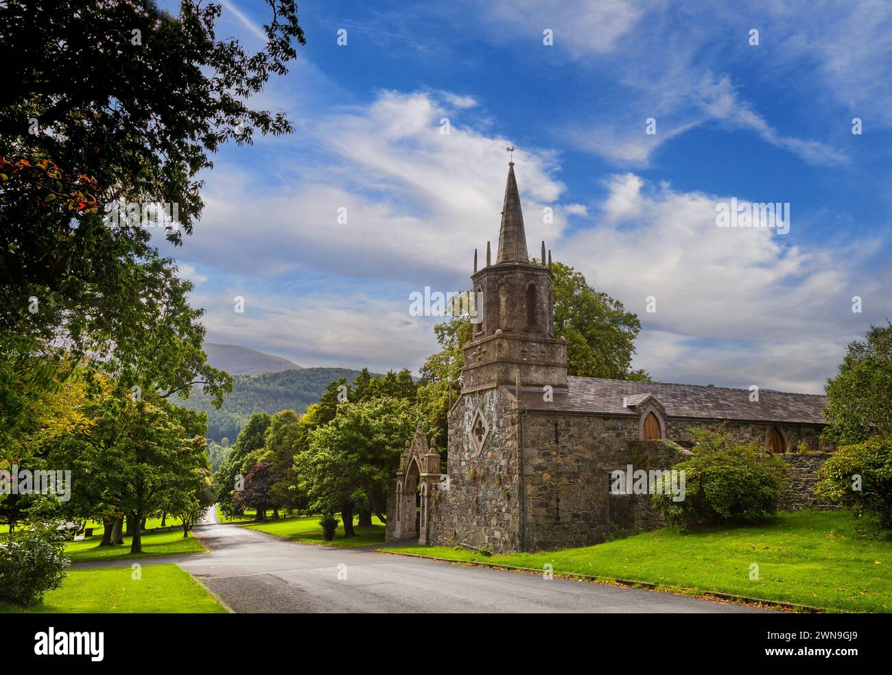 The Clanbrassil Barn in Tollymore Forest Park in County Down, Northern Ireland Stock Photo