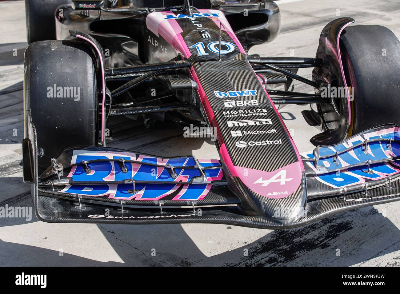 Alpine F1 Team A524, mechanical detail front wing aerodynamism
