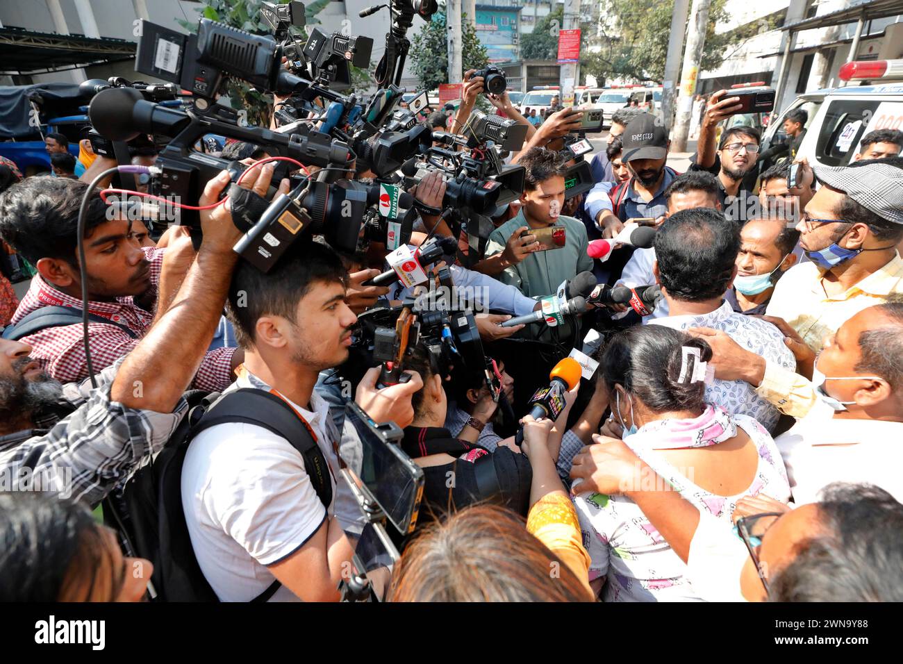 Dhaka, Bangladesh March 01, 2024 A devastating blaze ravaged the