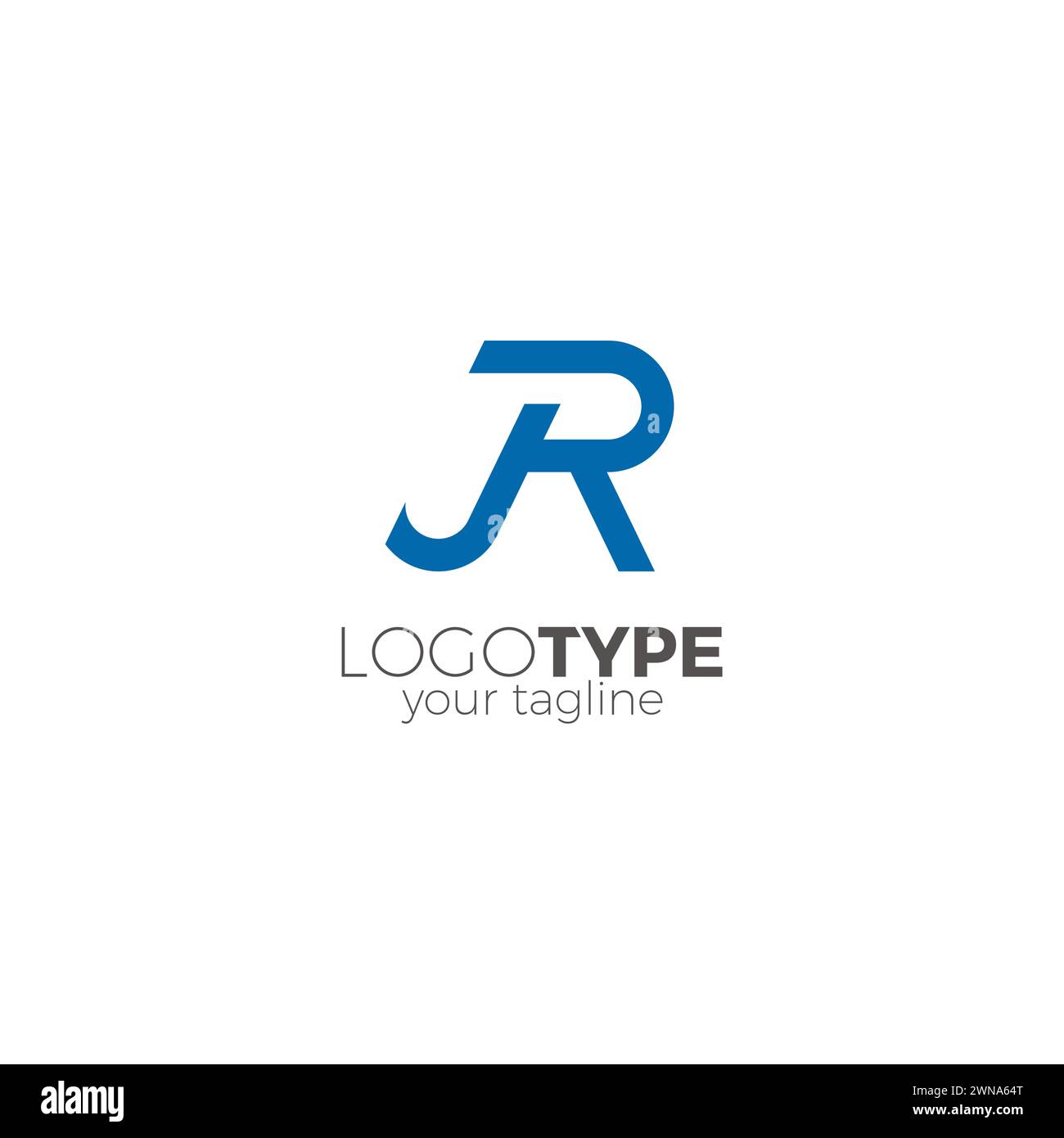JR Logo Design. Letter RJ Logo Stock Vector