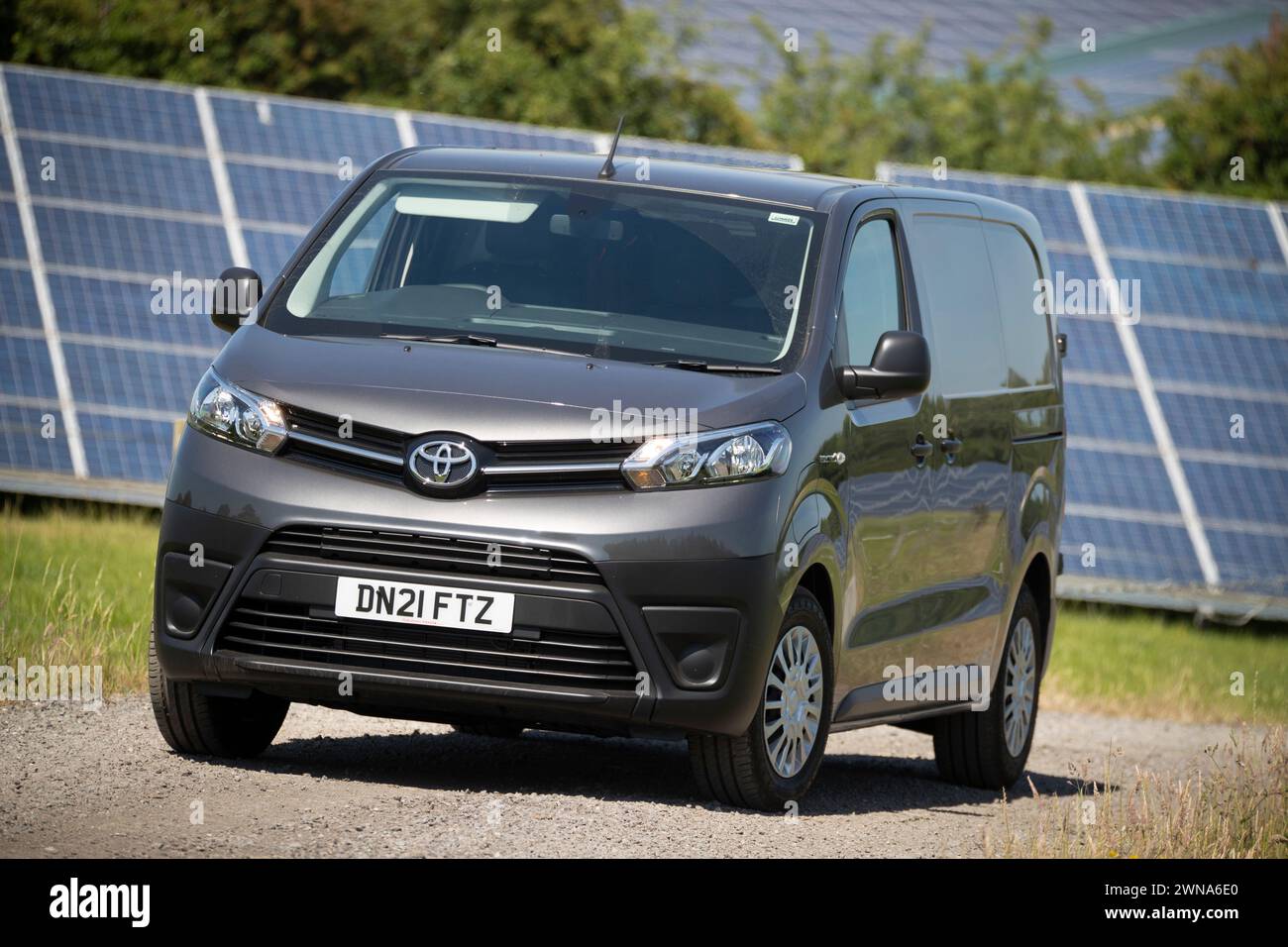 15/06/21   ToyotaÕs new 75 kWh electric Proace van, Derbyshire UK. Stock Photo