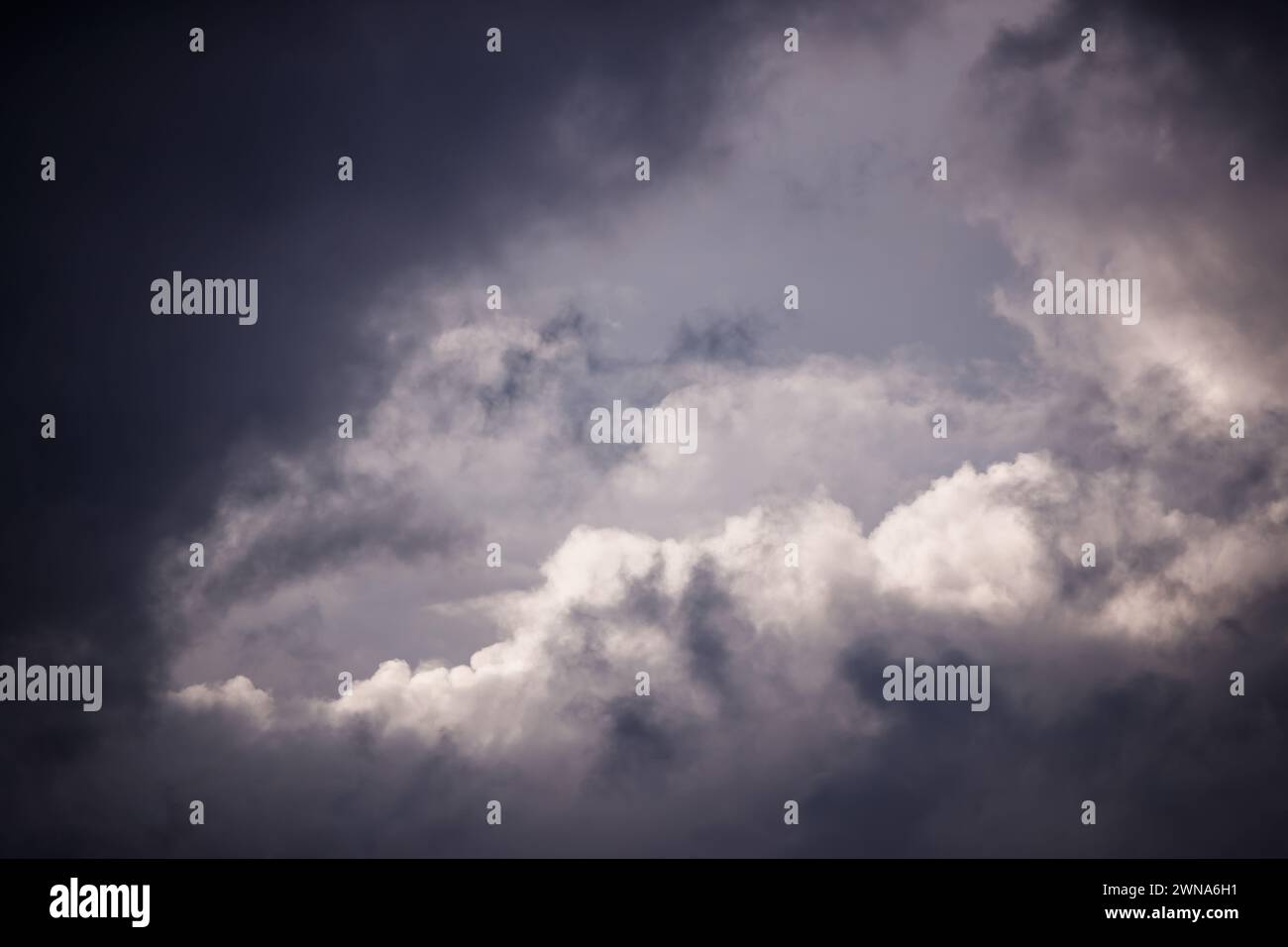 Detail of storm clouds in Ruidera Stock Photo