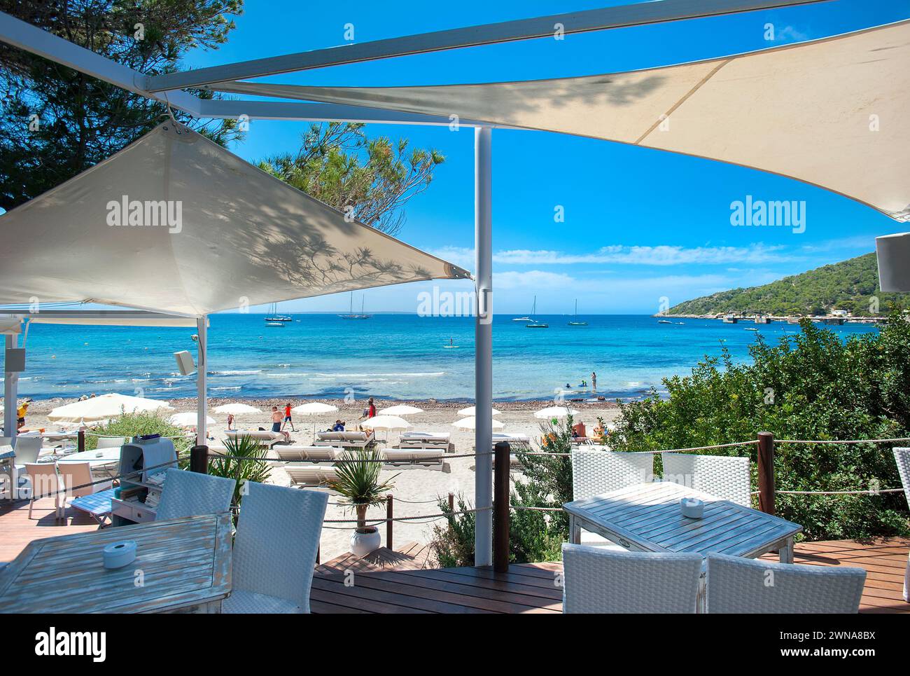 Beach at Ses Salines, Ibiza, Balearics, Spain Stock Photo