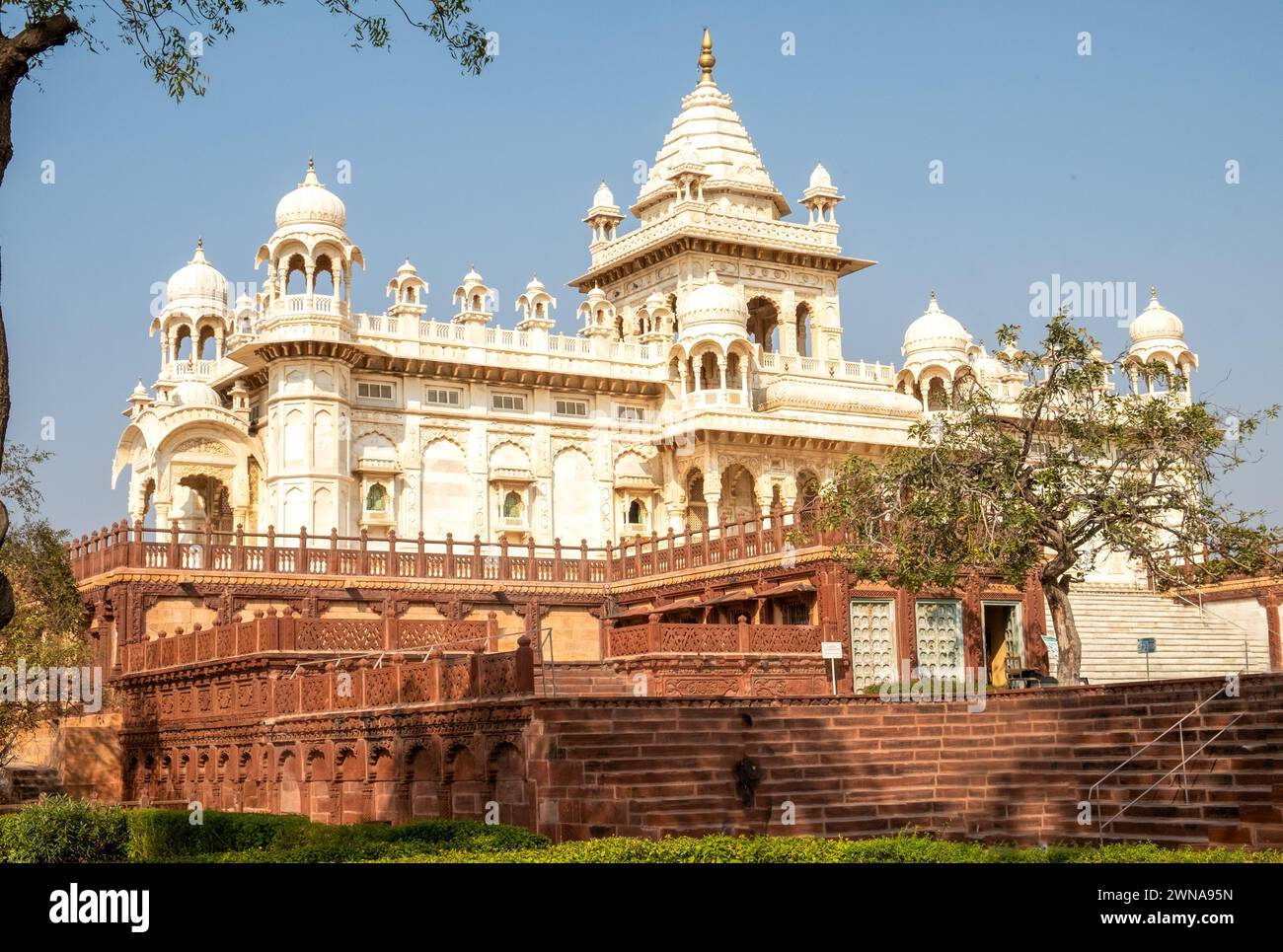 famous Jaswant Thada mausoleum in Jodhpur, Rajasthan, India Stock Photo
