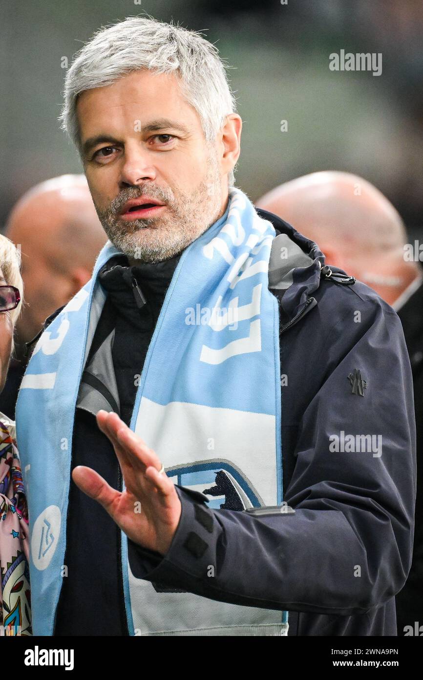 Laurent WAUQUIEZ during the French Cup, Quarter-Finals football match between Le Puy Foot 43 Auvergne and Stade Rennais (Rennes) on February 29, 2024 at Geoffroy Guichard stadium in Saint-Ã&#x89;tienne, France Stock Photo