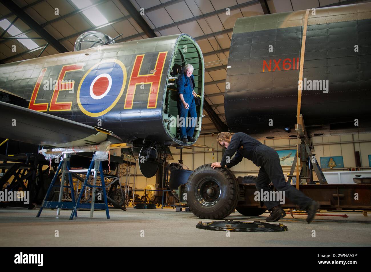 Real-life Airfix model - Lancaster bomber 'Just Jane' is disassembled ...