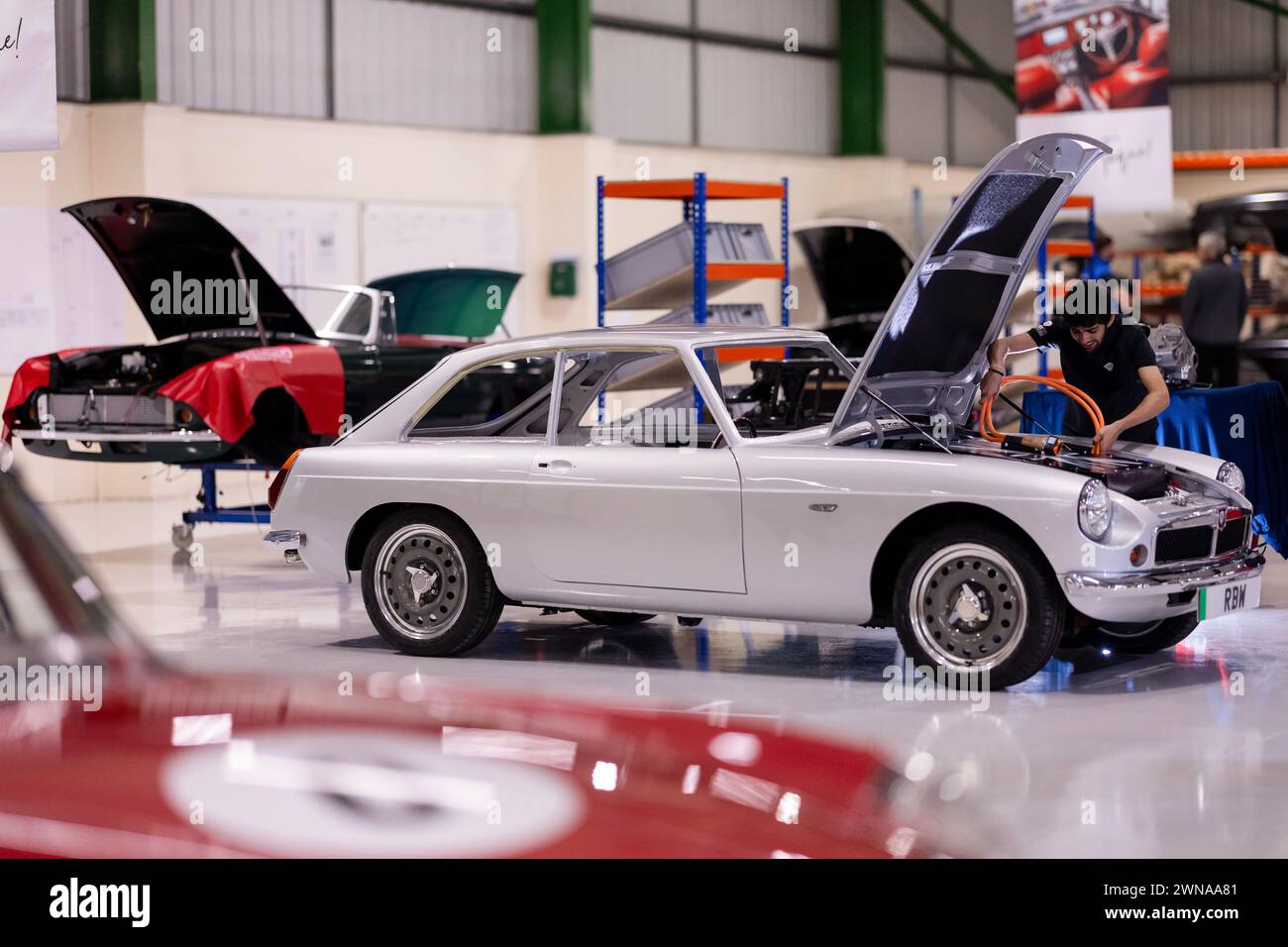 File Photo Electric RBW Roadster. The battery powered classic car is