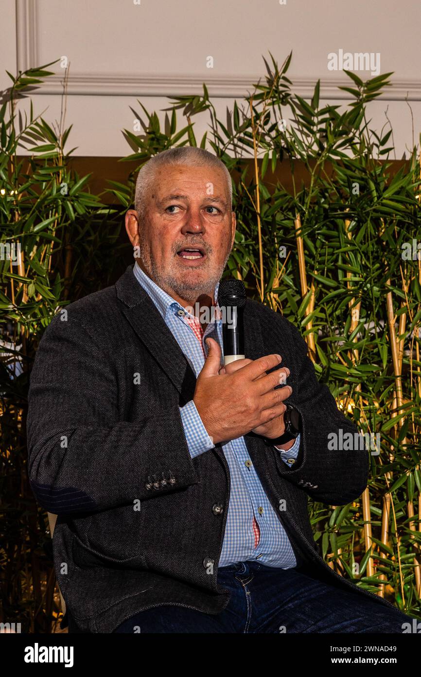 Aberystwyth, Ceredigion  - 20 January 2024:  Go To Events - Presents a evening with  Warren Gatland and host John-Paul Davies on the 20 January at the Stock Photo