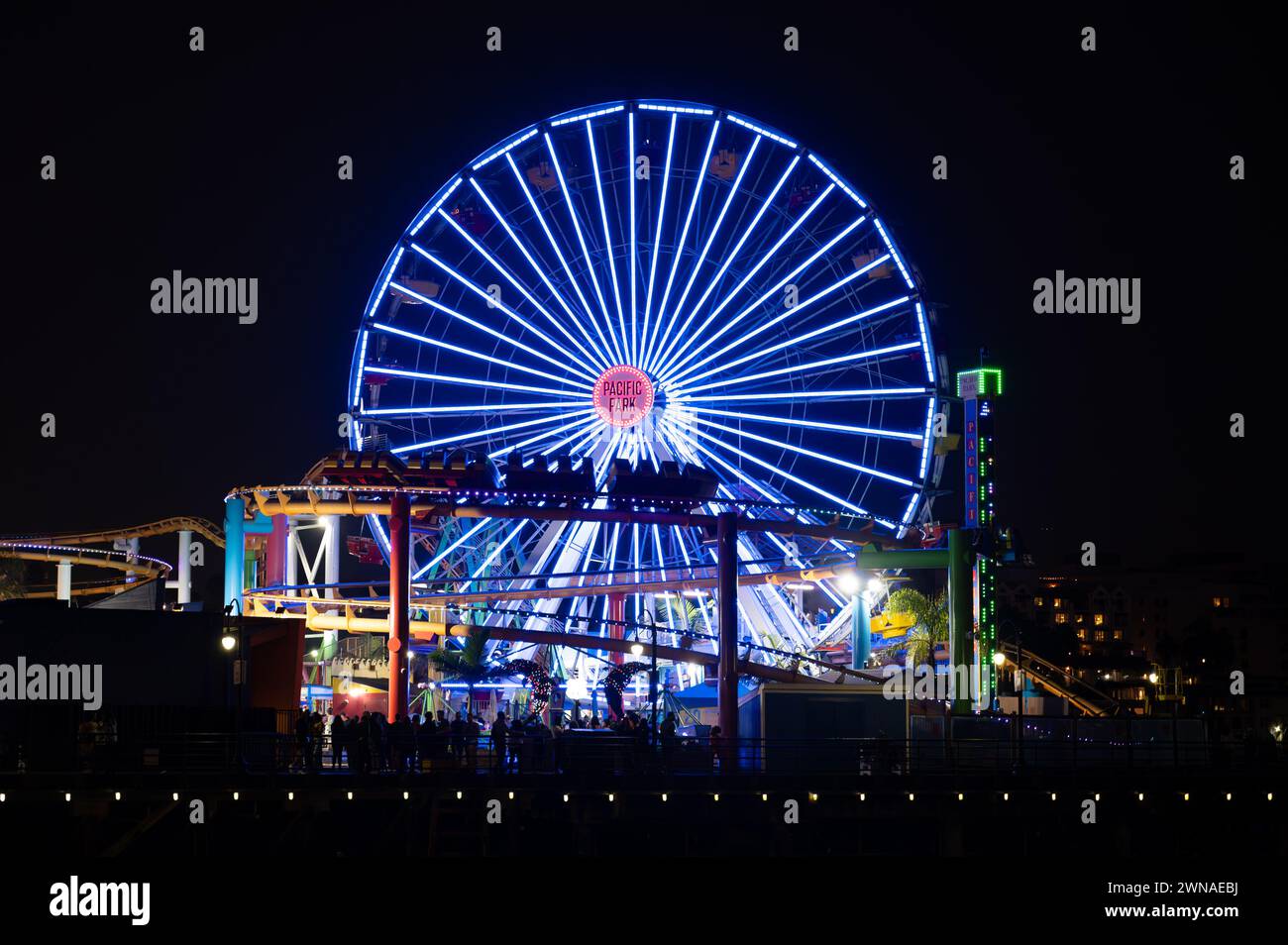 SANTA MONICA, CALIFORNIA, USA Pacific Park on the world famous Santa