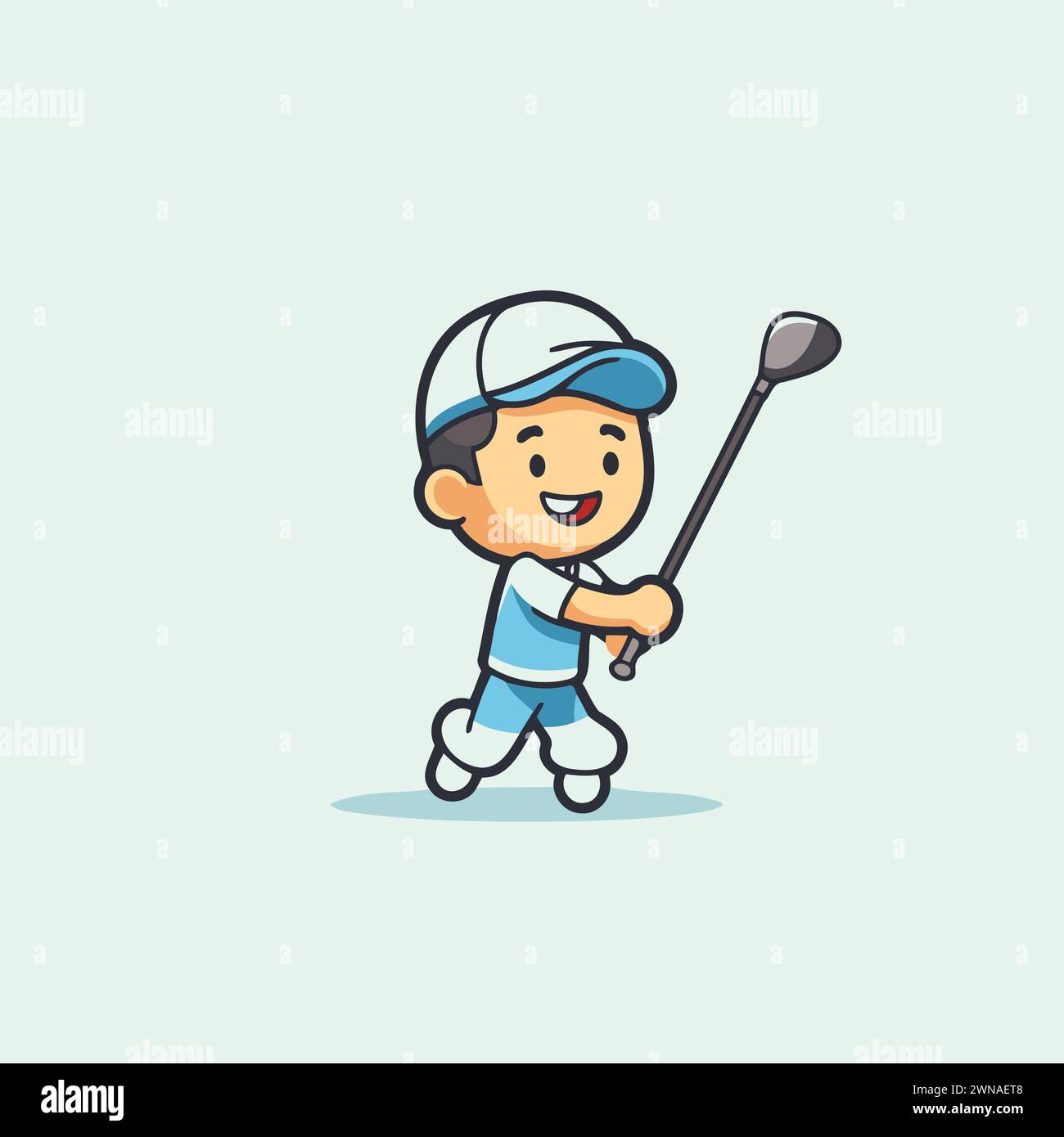 Cartoon golf player Stock Vector Images - Alamy