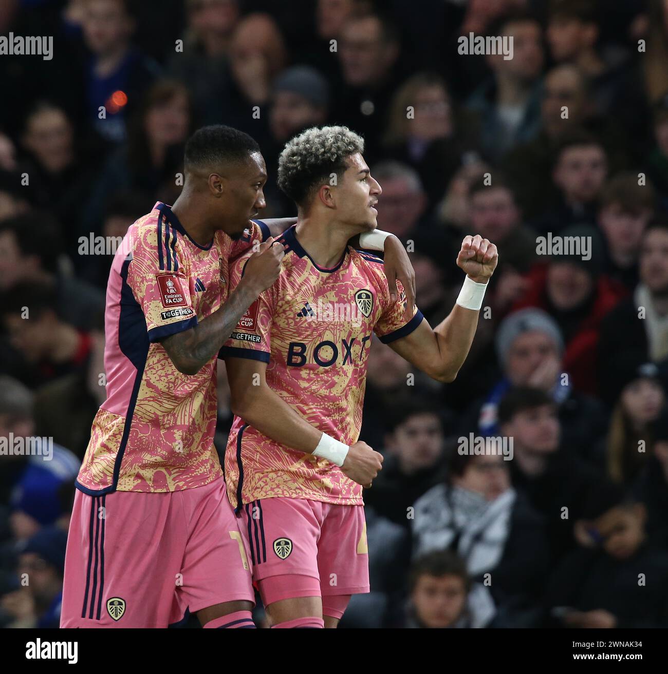 GOAL 1-0, Mateo Joseph of Leeds United goal celebration. - Chelsea v ...