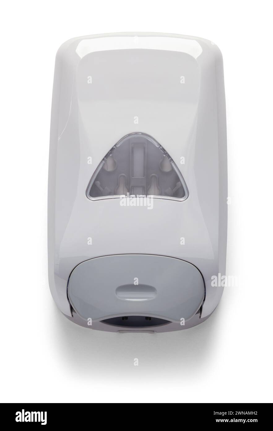 Wall Soap Dispenser Cut Out on White. Stock Photo