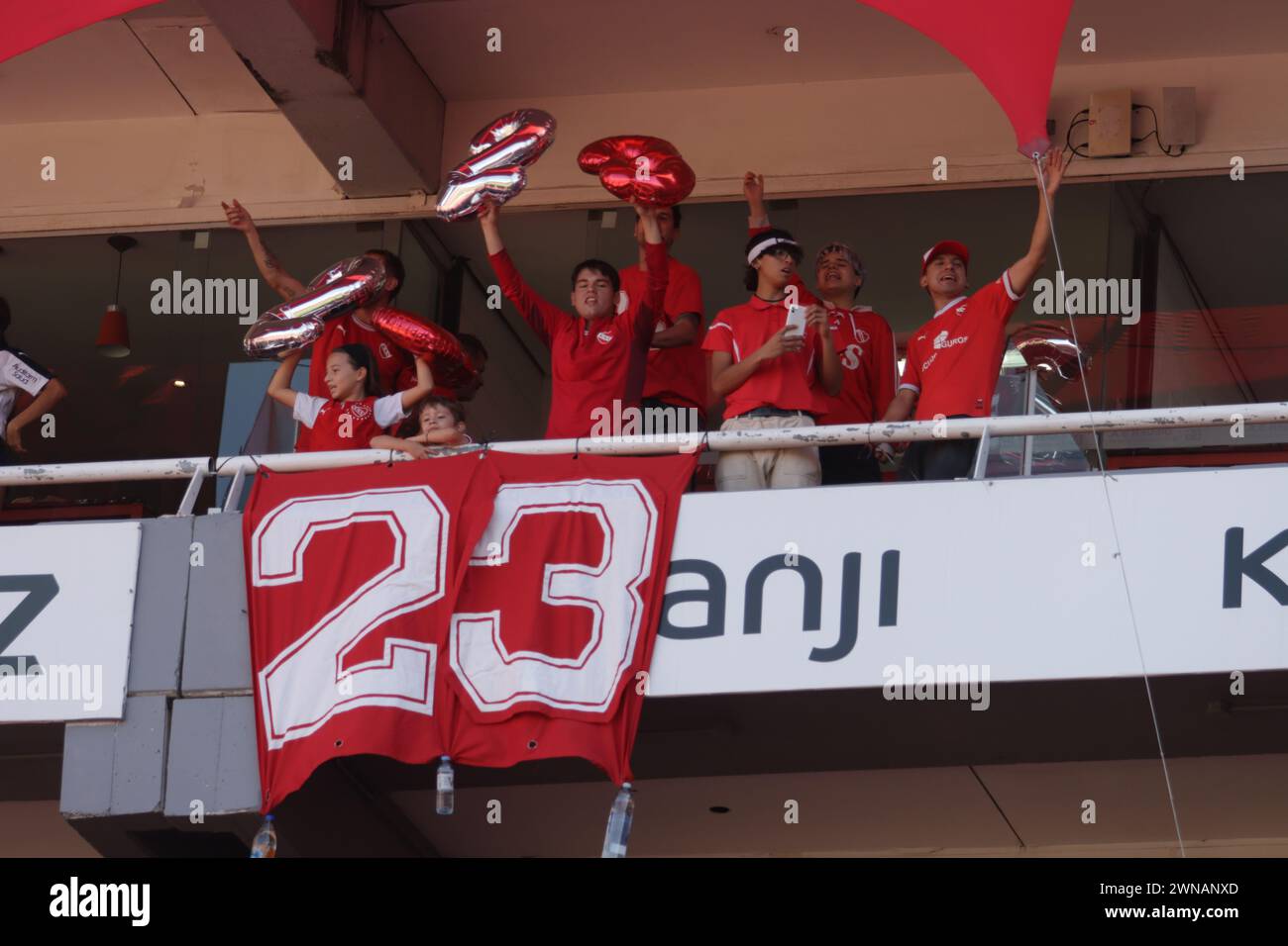 Avellaneda, Argentina, 24, February, 2024. Independiente fans during the match between Independiente vs Racing Club. Stock Photo