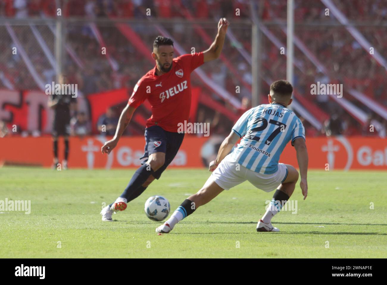 Avellaneda, Argentina, 24, February, 2024. Mauricio Isla in action during the match between Independiente vs Racing Club. Stock Photo