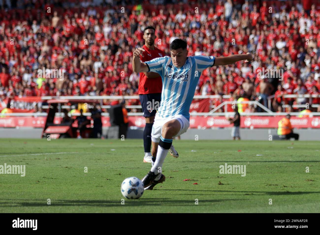 Avellaneda, Argentina, 24, February, 2024. Agustin Garcia Basso in action during the match between Independiente vs Racing Club. Stock Photo