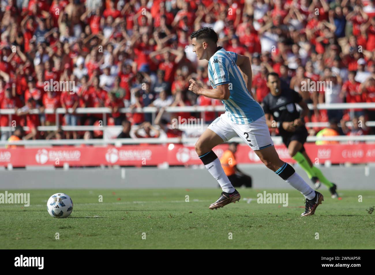 Avellaneda, Argentina, 24, February, 2024. Agustin Garcia Basso in action during the match between Independiente vs Racing Club. Stock Photo