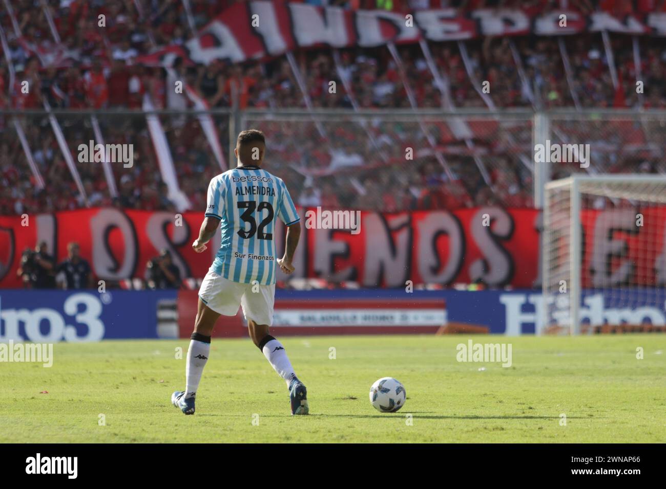 Avellaneda, Argentina, 24, February, 2024. Agustin Almendra in action during the match between Independiente vs Racing Club. Stock Photo