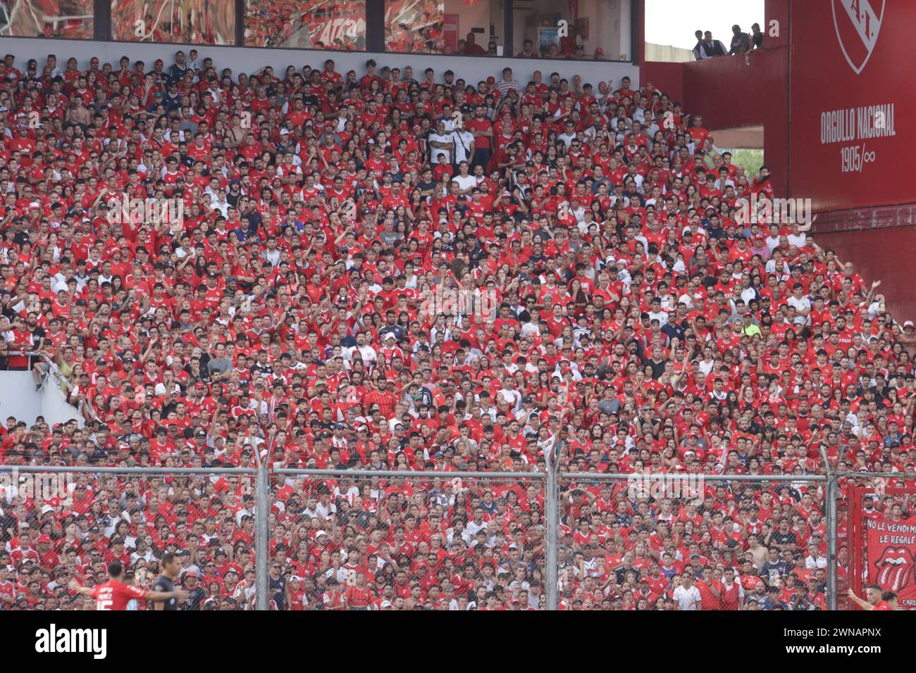 Avellaneda, Argentina, 24, February, 2024. Independiente fans during the match between Independiente vs Racing Club. Stock Photo