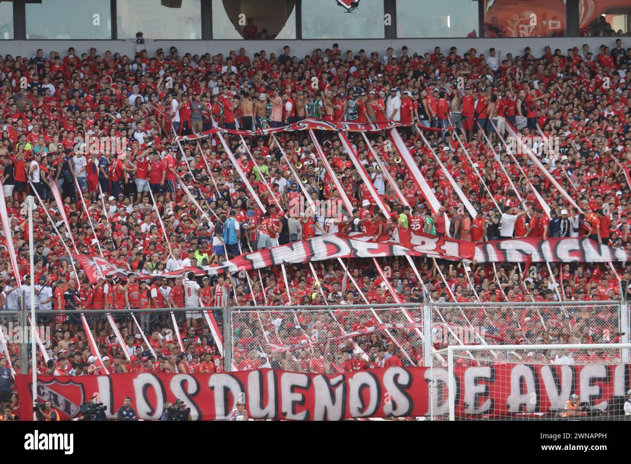 Avellaneda, Argentina, 24, February, 2024. Independiente fans during the match between Independiente vs Racing Club. Stock Photo