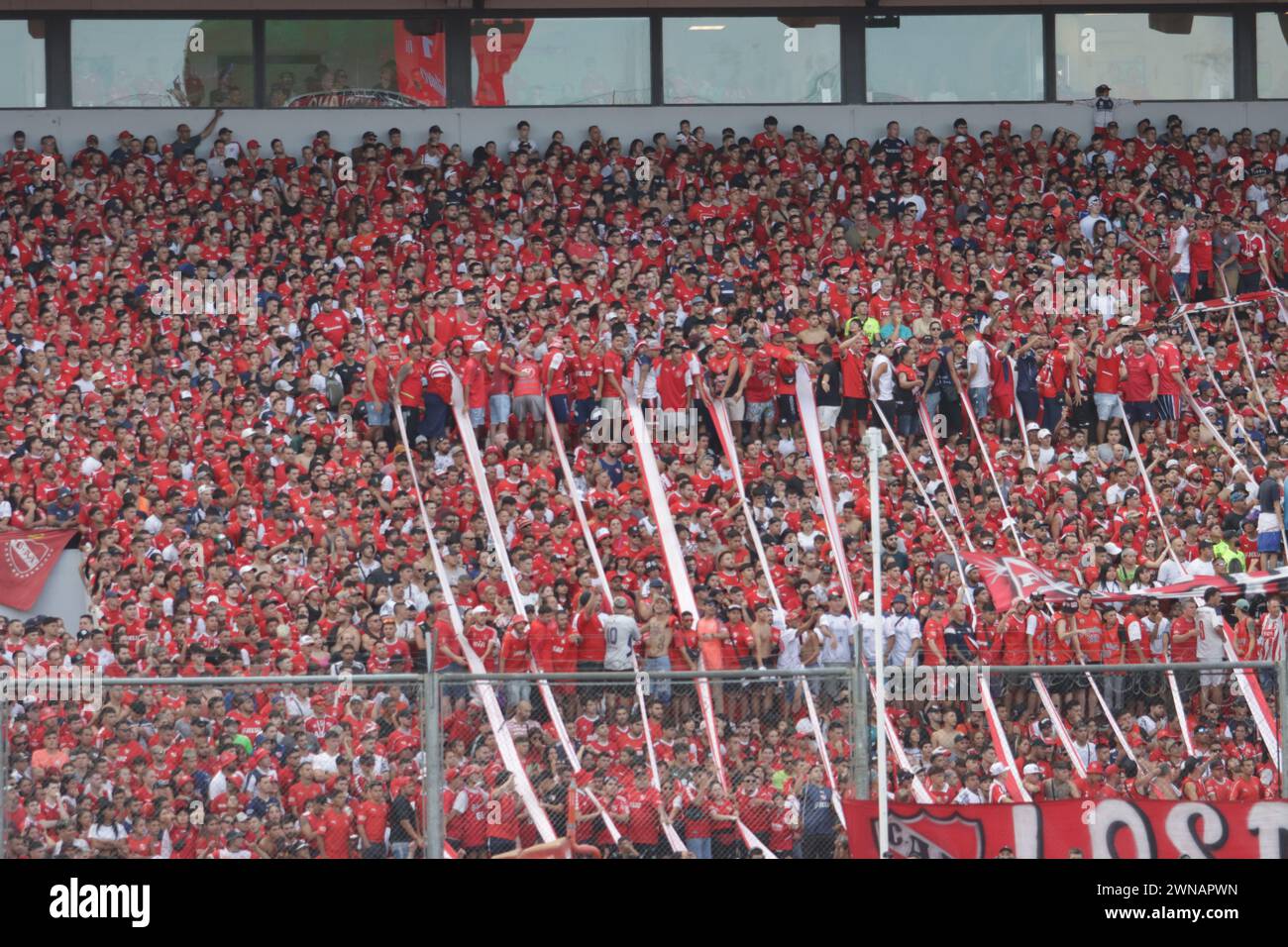 Avellaneda, Argentina, 24, February, 2024. Independiente fans during the match between Independiente vs Racing Club. Stock Photo