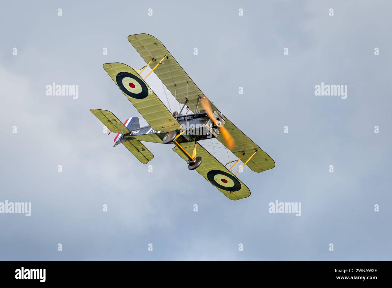 Royal Aircraft Factory S.E.5a World War I Biplane, airborne at the Race ...