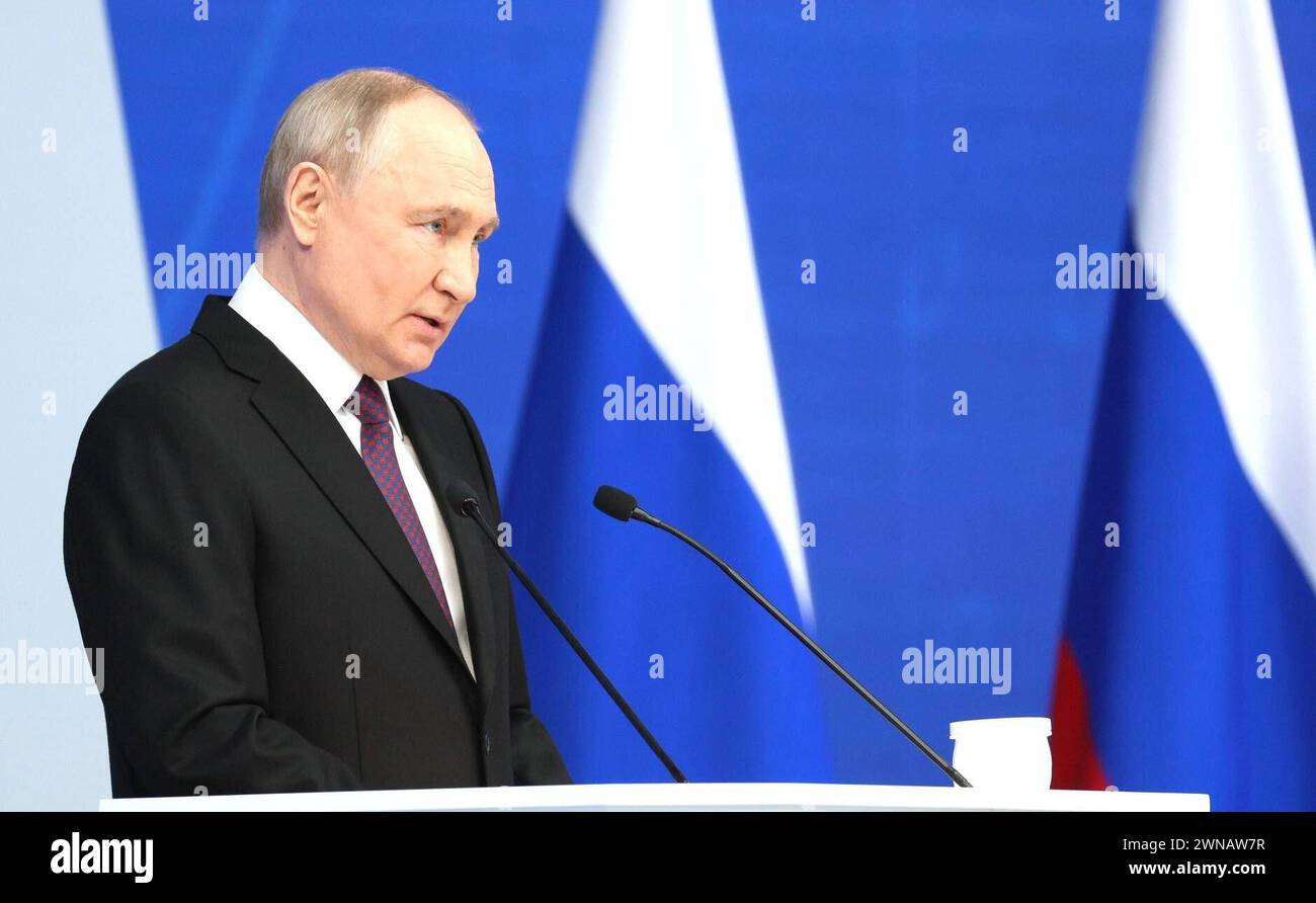 Russian President Vladimir Putin delivered his Address to the Federal ...