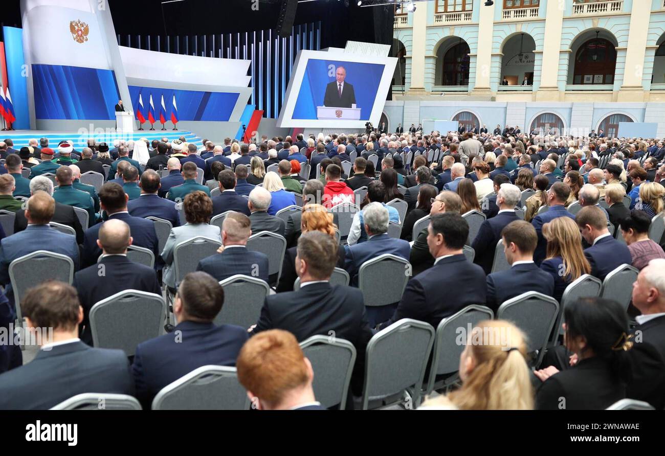 Russian President Vladimir Putin delivered his Address to the Federal ...
