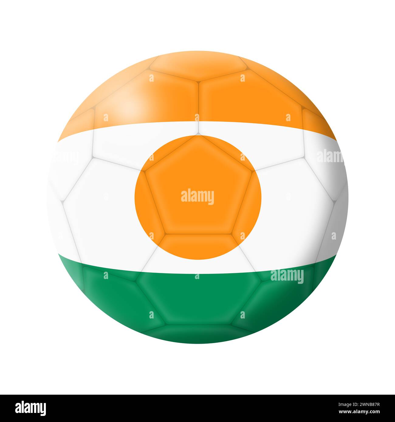 Niger soccer ball football with clipping path Stock Photo