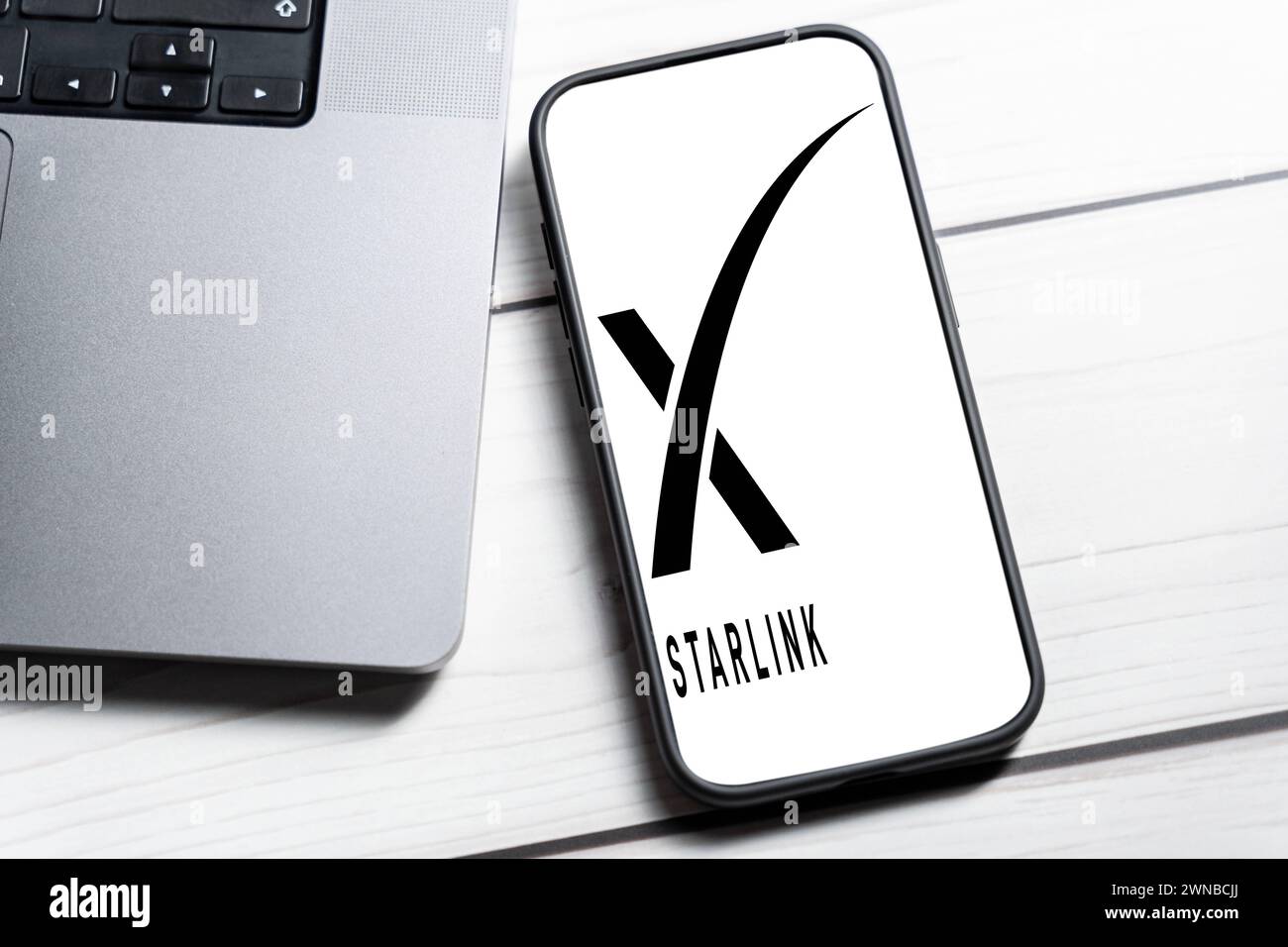 Augsburg Bavaria Germany March 1 2024 Mobile Phone Lies On The 