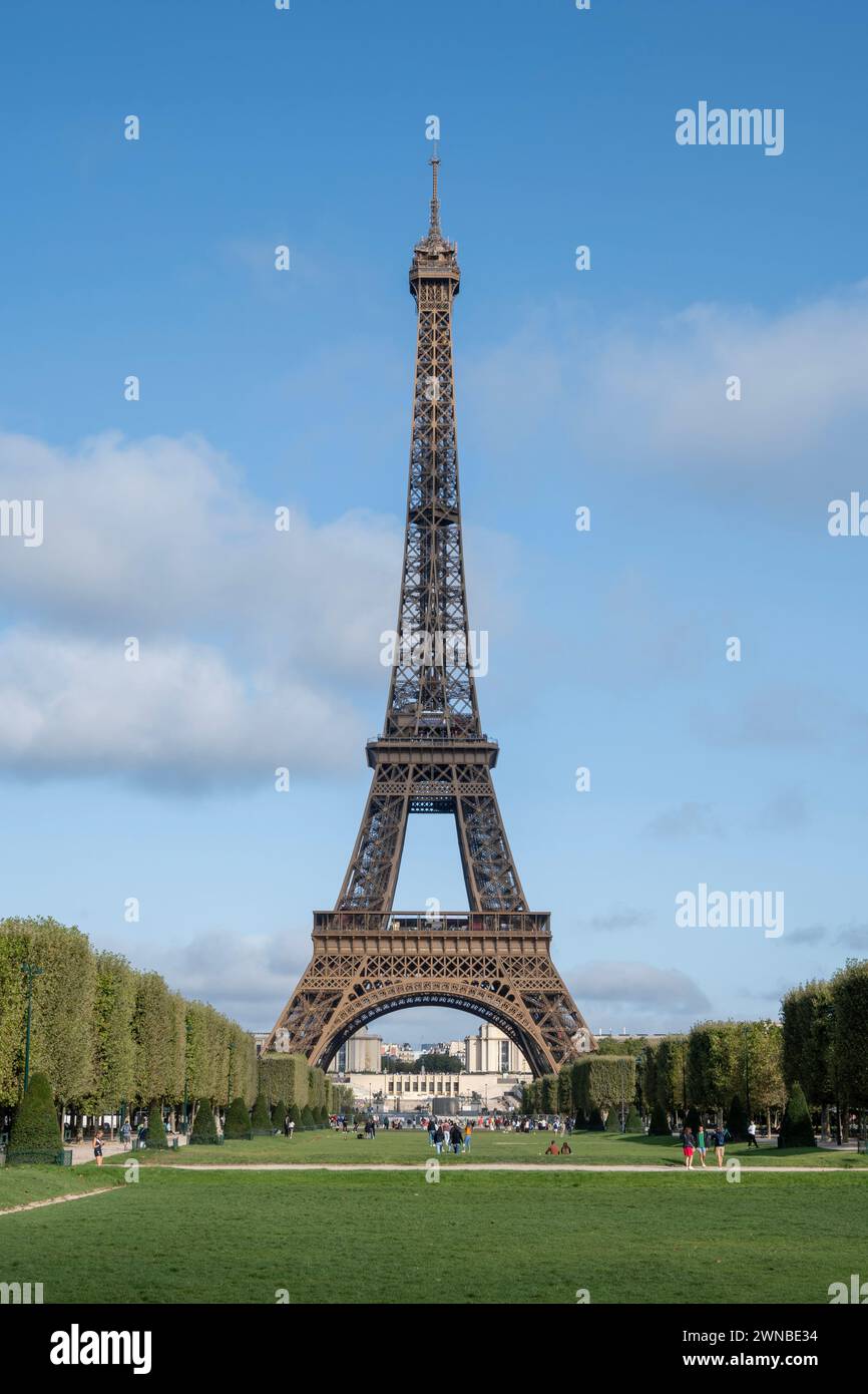 The Eiffel Tower As Seen From The Parc Du Champs De Mars Paris France the-eiffel-tower-as-seen-from-the-parc-du-champs-de-mars-paris-france