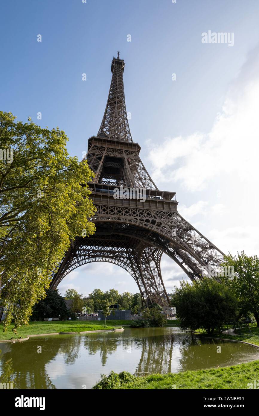 The Eiffel Tower As Seen From The Parc Du Champs De Mars Paris France the-eiffel-tower-as-seen-from-the-parc-du-champs-de-mars-paris-france