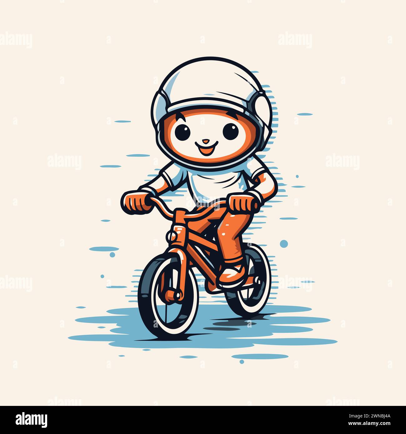 Boy on a bicycle Stock Vector Images - Alamy